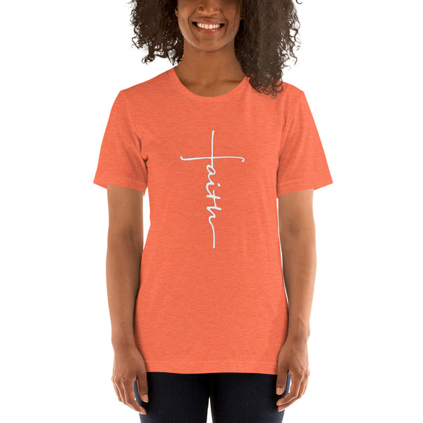 Faith Plus Women's Graphic Short Sleeve T Shirt in Heather Colors