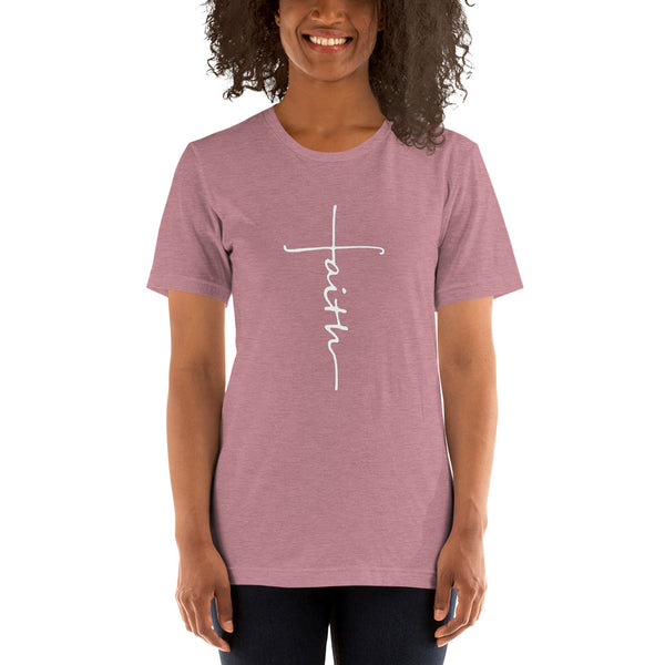 Faith Plus Women's Graphic Short Sleeve T Shirt in Heather Colors