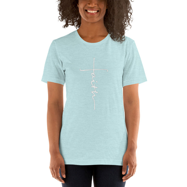 Faith Plus Women's Graphic Short Sleeve T Shirt in Heather Colors