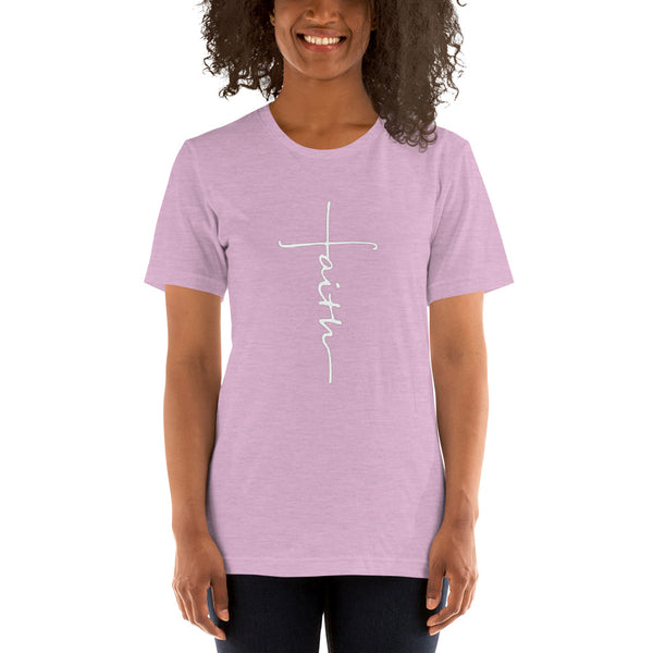 Faith Plus Women's Graphic Short Sleeve T Shirt in Heather Colors