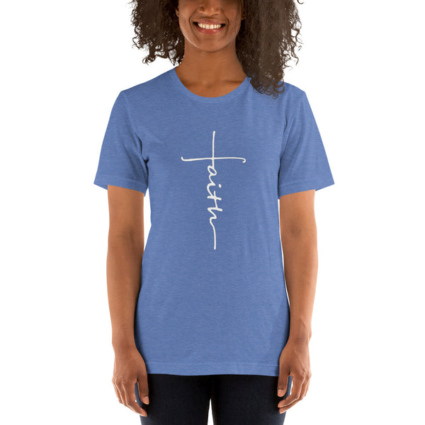 Faith Plus Women's Graphic Short Sleeve T Shirt in Heather Colors