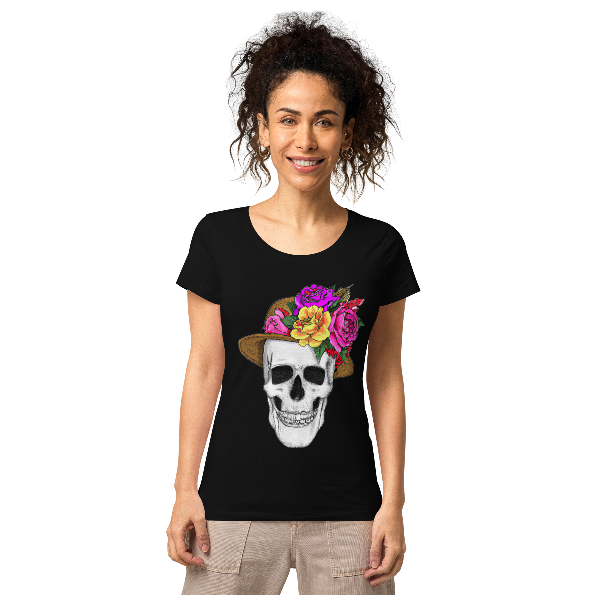 Women’s Skull wiht Floral Hat