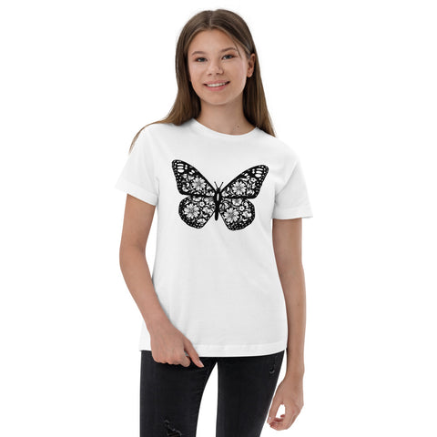 Girls Coloring T-Shirt Color N Wear Floral Butterfly
