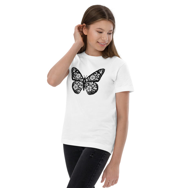 Girls Coloring T-Shirt Color N Wear Floral Butterfly