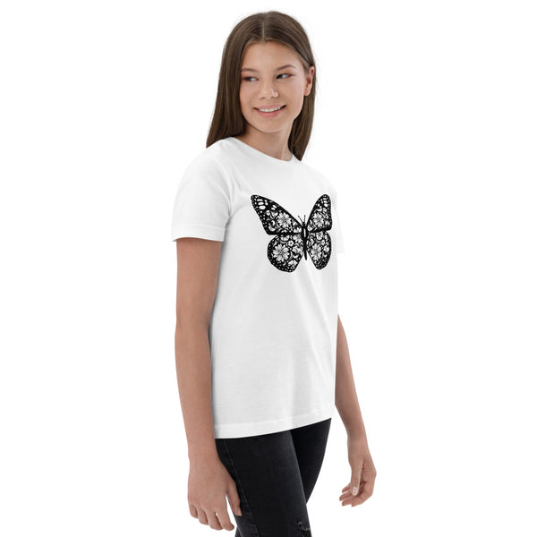 Girls Coloring T-Shirt Color N Wear Floral Butterfly